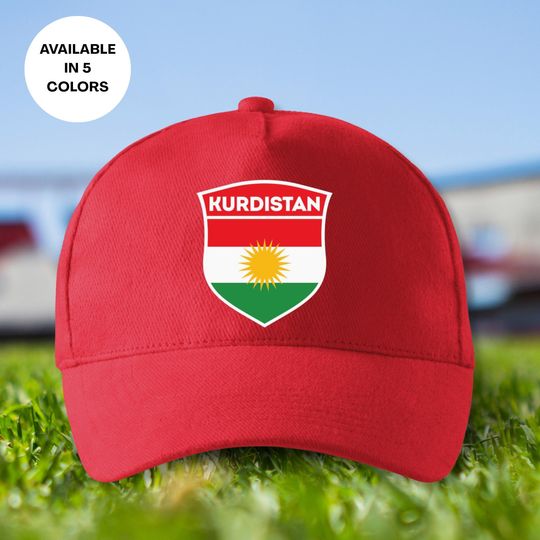 Kurdistan Soccer Team Cap, Kurdistan National Team Flag Sports Hat, Printed Soccer Dad Cap, Soccer Mom Cap, Kurdistan Football Unisex Cap