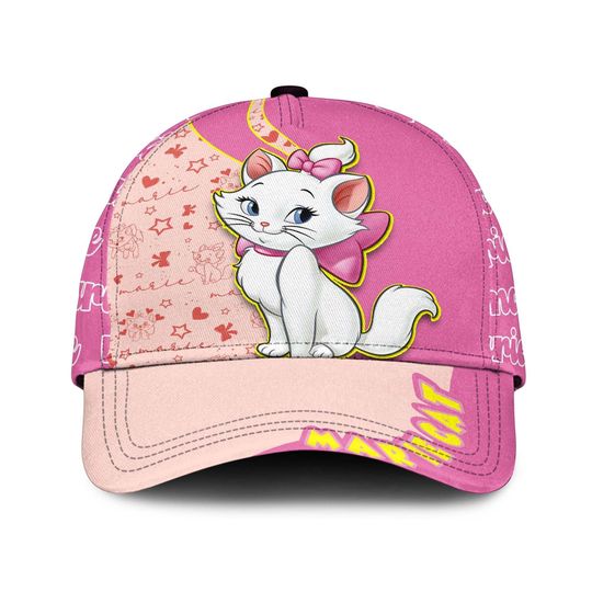 Marie Classic Cap, Marie Cat Baseball Cap, Disney Marie Pink Aristocats Cap, Marie Cat Christmas Hat, Disney Character Hat