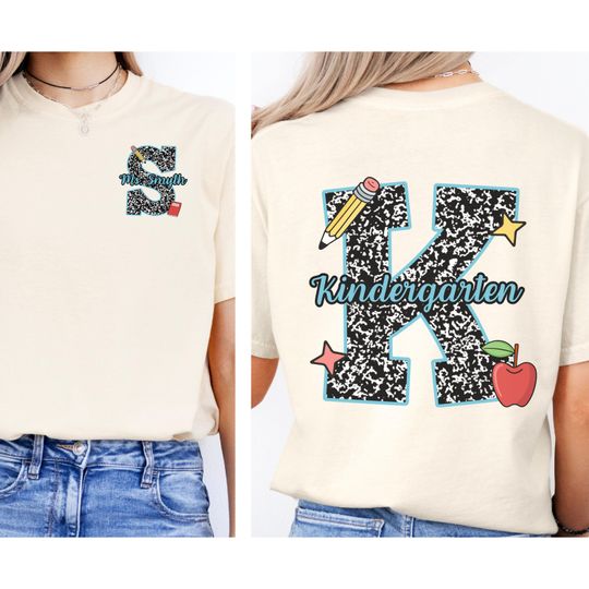 Comfort Colors kindergarten team teacher shirt Kinder team matching group tshirt Personalized back to school shirt Teacher appreciation gift