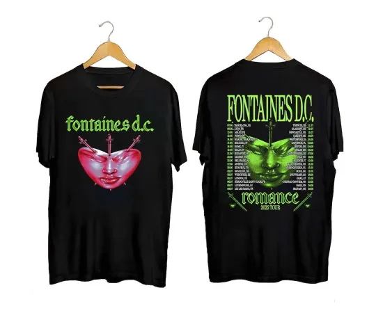 Fontaines DC Favourite Heart Summer Tour 2025 T-shirt