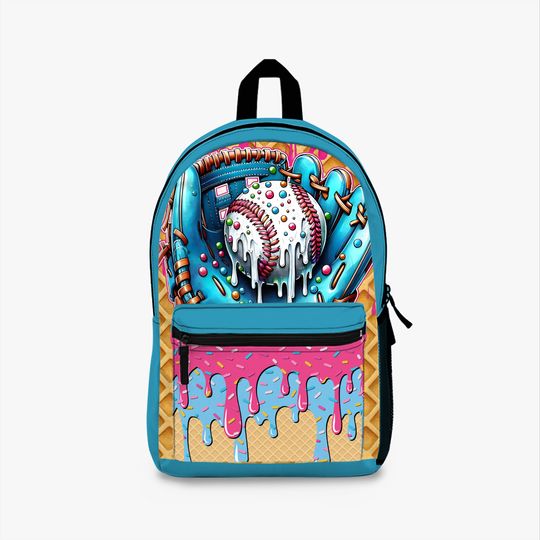 Ice Cream Cone Backpack - Kids' Summer School Bag, Trendy Festival Accessory, Unique Birthday Gift