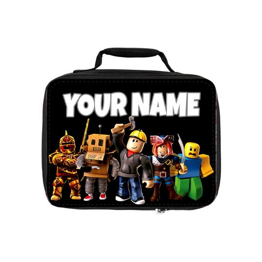 Roblox Lunch Bag for Kids, Customizable School Lunch Tote, Fun LunchBox, Kids' Storage Bag, Roblox Theme- Personalized  lunch box