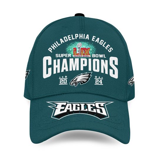 Philadelphia Eagles Super Bowl LIX Champions 2024 Hat Cap For Fans