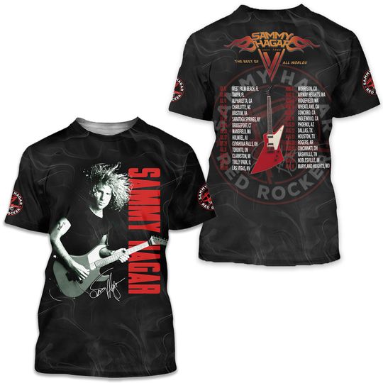 Discover Unisex 3D Sammy Hagar Shirt Rock Music Shirt For Men And Women Short Sleeve