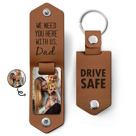 Explore Leather Photo Keychains