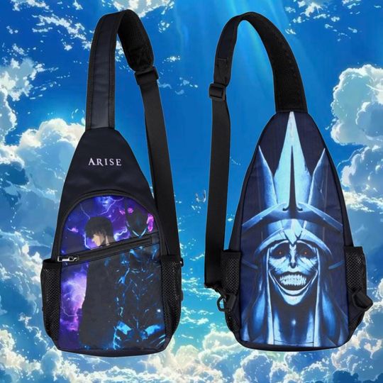Discover Jin Woo x Igris Chest Bag - ARISE, Unique Sling Backpack, Trendy Streetwear Accessory, Everyday Use, Ideal Gift Anime Solo Leveling
