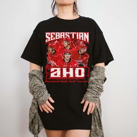 Sebastian Aho Shirt Ice Hockey American Professional Hockey Championship Sport Merch Vintage Sweatshirt Hoodie Graphic Tee Gift Fans