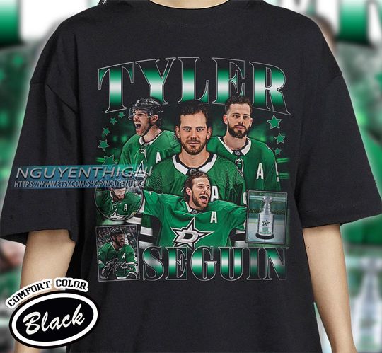 Tyler Seguin Hockey T-shirt, Dallas Stars Hockey T-shirt, 90s Vintage Hockey Shirt, Hockey Gift For Fan