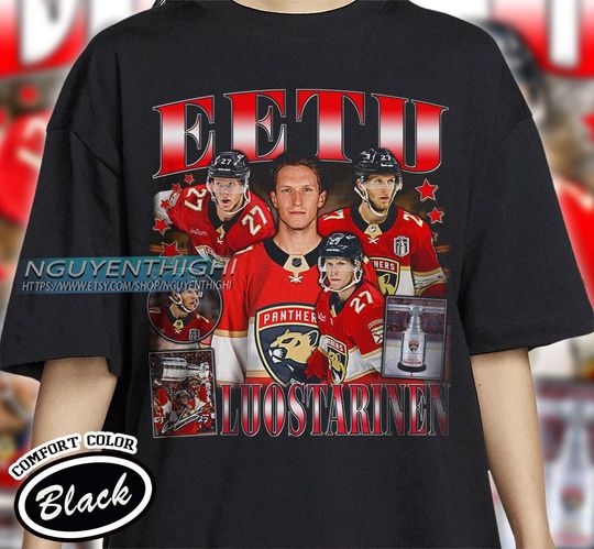 Eetu Luostarinen Hockey T-shirt, Florida Panthers Hockey T-shirt, 90s Vintage Hockey Shirt, Hockey Gift For Fan
