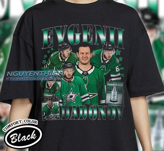 Evgenii Dadonov Hockey T-shirt, Dallas Stars Hockey T-shirt, 90s Vintage Hockey Shirt, Hockey Gift For Fan