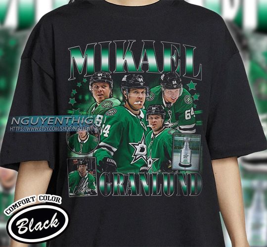 Mikael Granlund Hockey T-shirt, Dallas Stars Hockey T-shirt, 90s Vintage Hockey Shirt, Hockey Gift For Fan