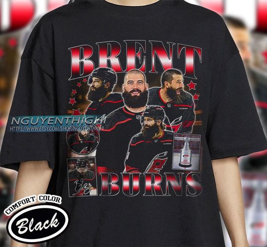 Brent Burns Hockey T-shirt, Carolina Hurricanes Hockey T-shirt, 90s Vintage Hockey Shirt, Hockey Gift For Fan