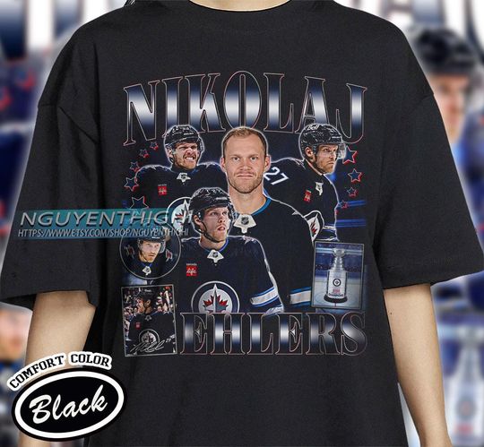 Nikolaj Ehlers Hockey T-shirt, Winnipeg Jets Hockey T-shirt, 90s Vintage Hockey Shirt, Hockey Gift For Fan