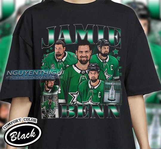 Jamie Benn Hockey T-shirt, Dallas Stars Hockey T-shirt, 90s Vintage Hockey Shirt, Hockey Gift For Fan