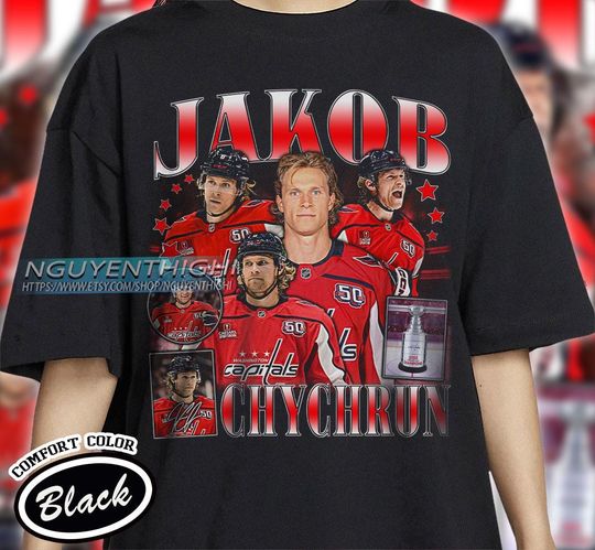 Jakob Chychrun Hockey T-shirt, Washington Capitals Hockey T-shirt, 90s Vintage Hockey Shirt, Hockey Gift For Fan