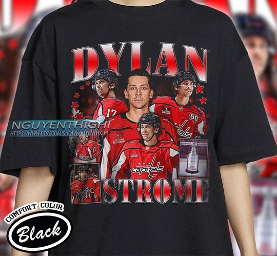Dylan Strome Hockey T-shirt, Washington Capitals Hockey T-shirt, 90s Vintage Hockey Shirt, Hockey Gift For Fan