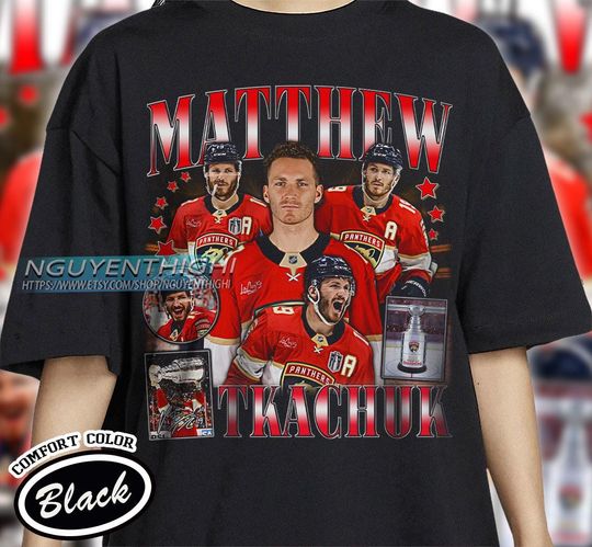 Matthew Tkachuk Hockey T-shirt, Florida Panthers Hockey T-shirt, 90s Vintage Hockey Shirt, Hockey Gift For Fan