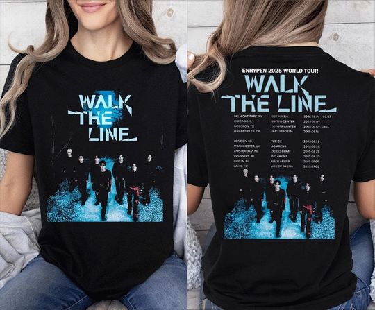Vintage Enhypen Walk The Line World Tour 2025, Enhypen Fate Plus Tour Shirt, Enhypen Merch Shirt, Enhypen Gift Tee