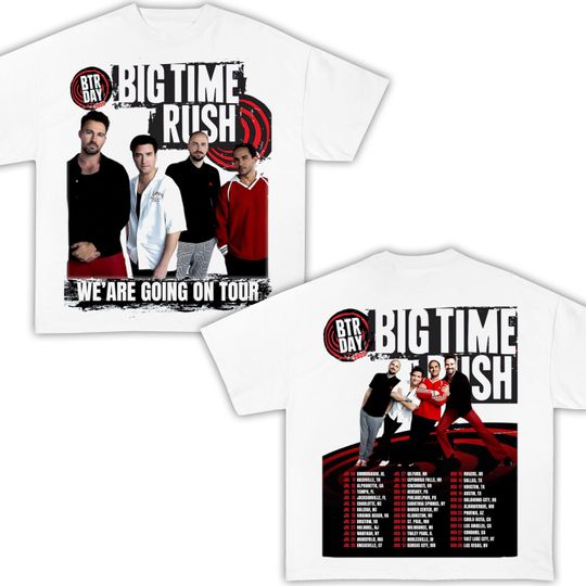 Big Time Rush Tour 2025 Shirt, Big Time Rush band Pop Music Fan shirt, Vintage Concert Band Tee, 90s Music Shirt BTR Fan Gift