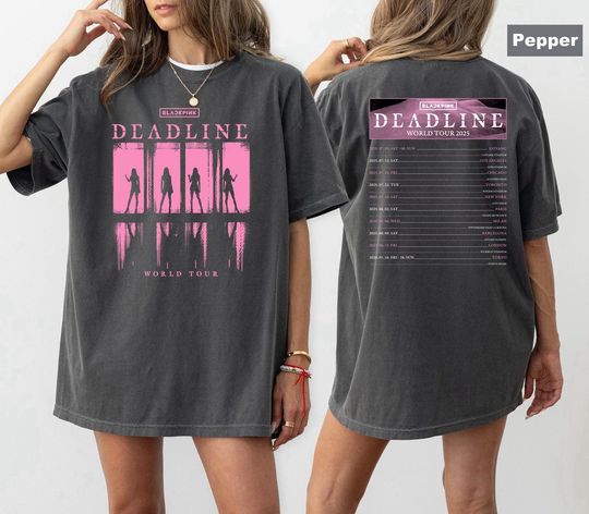 Comfort Colors T-shirt, BlackPink Deadline Shirt, Deadline World Tour 2025 Shirt, BlackPink Shirt, Deadline Concert T-Shirt, Kpop Fan Tee