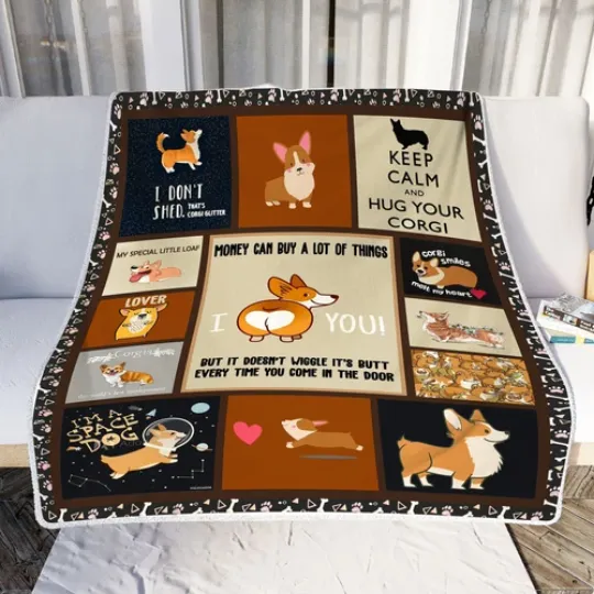 Welsh Corgi Lover Fleece Blanket - Sherpa Blanket