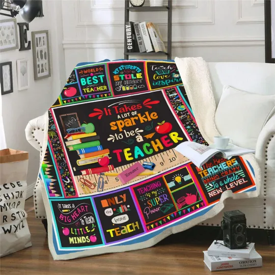 Teacher Appreciation Throw Blankets - 50"x60" Perfect Gifts for Teachers Day ...