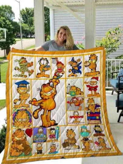 Garfield Fleece Blanket, Disney Garfield Sherpa Blanket