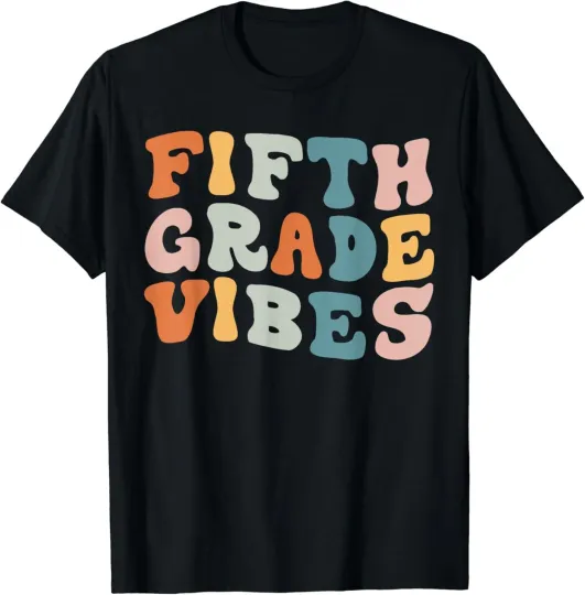 Discover Fifth Grade Vibes Back To School Retro 5th Grade Teacher Gift Unisex T-Shirt