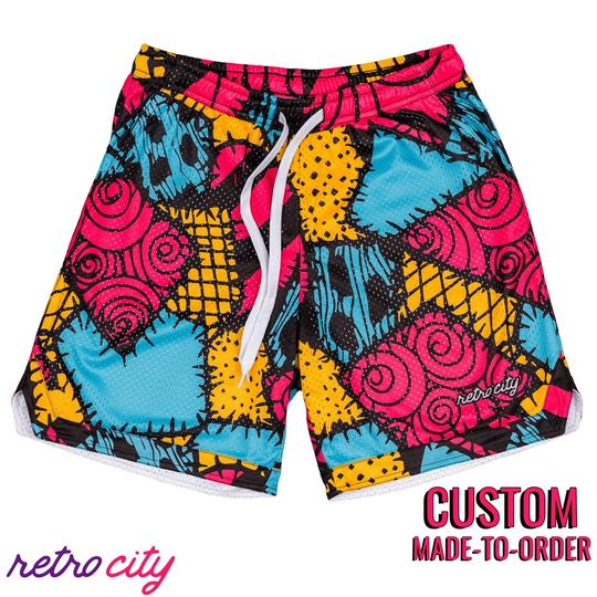Sally Halloween Town Retro Mesh  Shorts