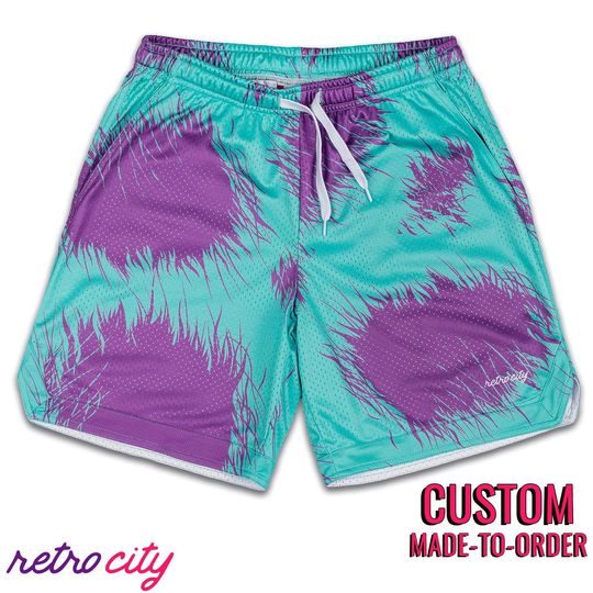Monstropolis Monsters Retro Mesh Shorts Teal