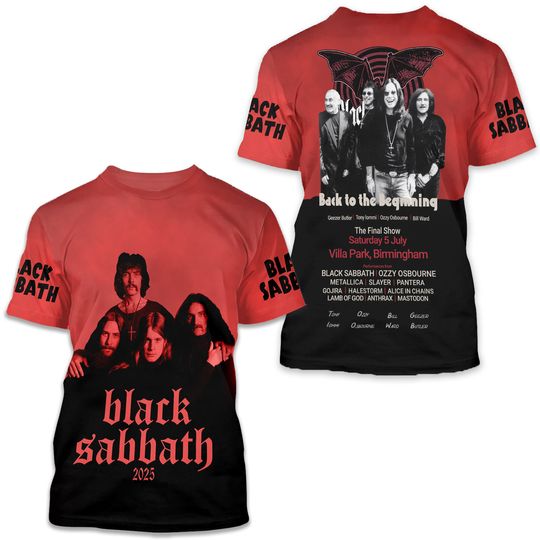 Black Sabbath & Ozzy Tour 2025 Shirt