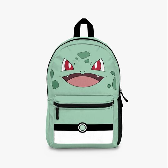 Bulbasaur School Backpack | Bulbasaur Backpack | Anime School Bag | Pocket Monsters Backpack | PKM Backpack | Kids School Backpack