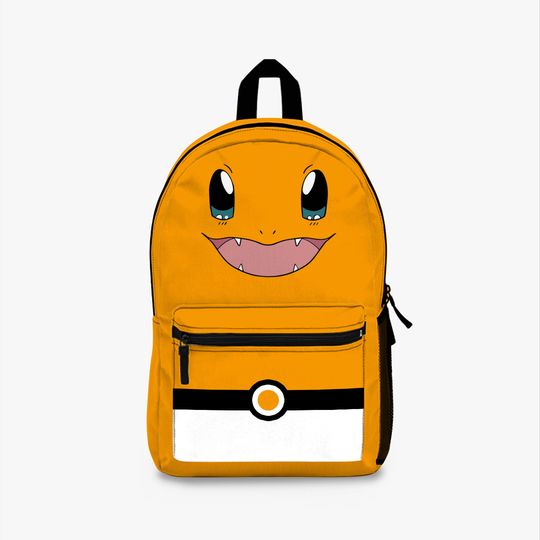 Charmander School Backpack | Charmander School Bag | PKM Anime Backpack | Bulbasaur Squirtle Charmander | Gamer Backpack | Back to School