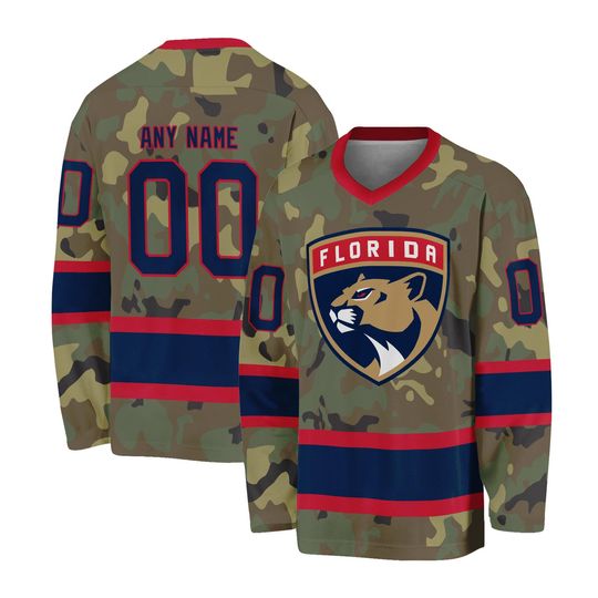 Personalized Florida Panthers Special Camo Veteran Hockey Shirt
