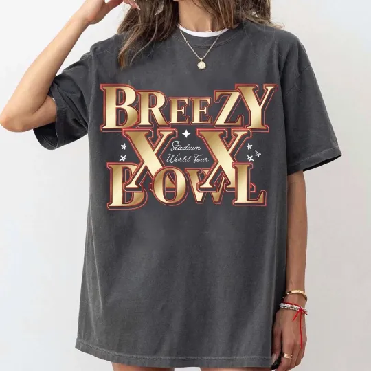 Chris Brown Tour T-Shirt 2025 Breezy Bowl XX