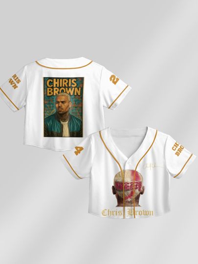 Personalized Chris Brown Breezy Bowl XX Tour 2025 Crop Top Baseball Jersey, Breezy Bowl Jersey, Chris Brown Jersey, Gift for Team Breezy