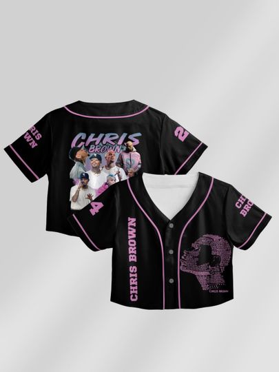 Personalized Chris Brown Breezy Bowl XX Tour 2025 Crop Top Baseball Jersey, Breezy Bowl Jersey, Chris Brown Jersey, Gift for Team Breezy