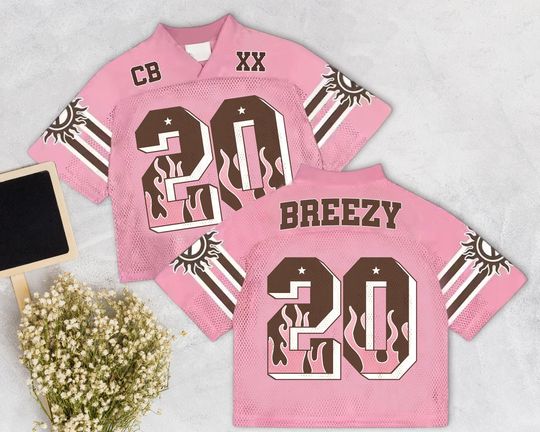 Chris Brown Inspired Custom Name And Number Pink Mesh Baseball Jersey, Concert Jersey, Game Day Commitment Gift, Custom Text Baseball Jersey