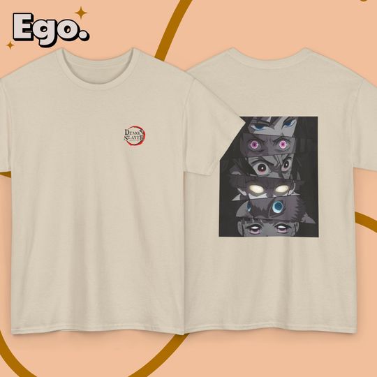 demon Shirt - Kimetsu no Yaiba Anime Tee, Front & Back, Manga T-Shirt
