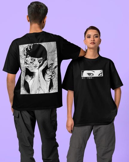 Tomie Anime Front & Back T-Shirt Unisex, JunIto Anime Manga Shirt