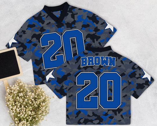 Custom Orange Black Grey Camoflage Mesh Football Concert Jersey, Custom Text Football Jersey, Streetwear Squad, Y2K Boxy Jersey