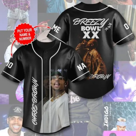 Personalized Chris Brown Baseball Jersey
