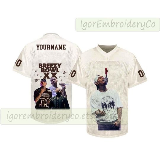 Personalized Chris Brown Tour Jersey,  Chris Brown 2025 Baseball Jersey, Breezy Bowl XX 2025 Shirt, Chris Brown Shirt, Breezy Bowl Tee