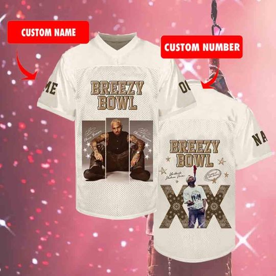 Chris Brown 2025 Baseball Jersey, Personalized Chris Brown Tour Jersey, Breezy Bowl XX 2025 Shirt, Chris Brown Shirt, Breezy Bowl Tee