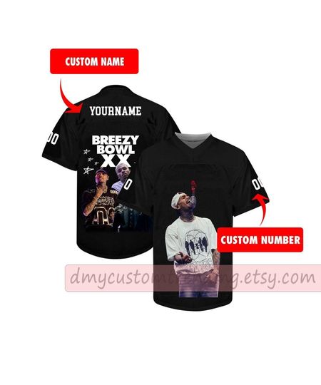 Personalized Chris Brown Jersey, Breezy Bowl Football Jersey, Breezy Bowl XX 2025 Shirt, Chris Brown Shirt, Breezy Bowl Tee