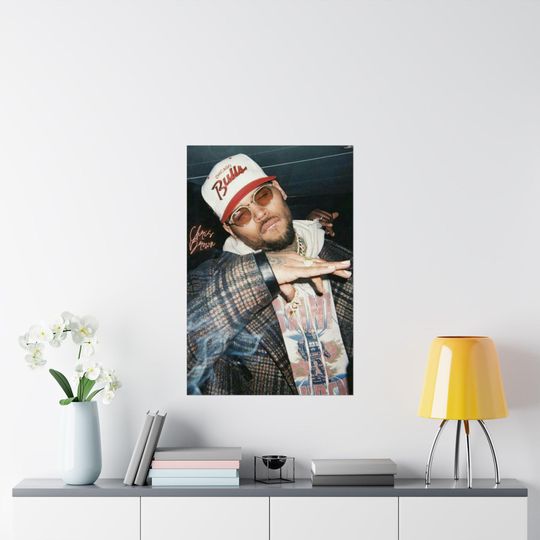 Chris Brown Urban Vibe Satin Poster, Hip-Hop Wall Art, Modern Music Lover Decor, Trendy Room Decoration