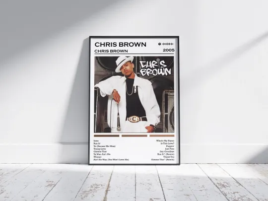 Chris Brown Poster Print, Music Album Wall Art, Room Decor