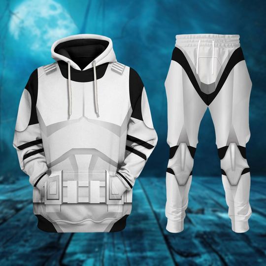 Stormtrooper Costume Hoodie Joggers, Halloween Star Wars Cosplay, Disney Movie Shirt, Stormtrooper Lovers Gifts
