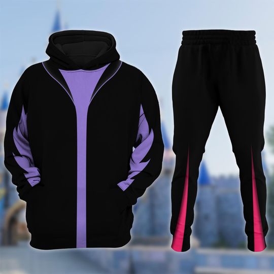 Maleficent Sleeping Beauty Disney, Sleeping Beauty Villain Hoodie Joggers Sets, Dragon Cosplay Hoodie, Halloween Outfit, Villain Cosplay Hoodie