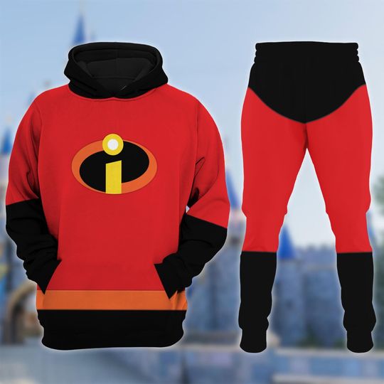 Disney Dash Parr 3D Costume Hoodie The Incredibles Hoodie Joggers Sets, Dashiell Robert Costume Hoodie, Dash Cartoon Cosplay Costume Tee